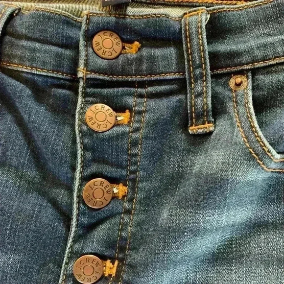 J Crew Jeans Ladies VTG Stormy Ink High Rise Straight Leg Button Fly Size 29 - Picture 3 of 10